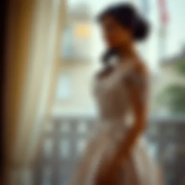 Luxurious Fabric in Classic Engagement Dress Classic engagement dress made of luxurious fabric