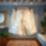 Elegant white shorts displayed on a stylish backdrop