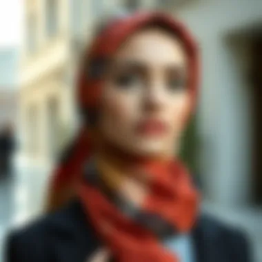 Elegant Style with Headscarf Elegant woman wearing a stylish headscarf