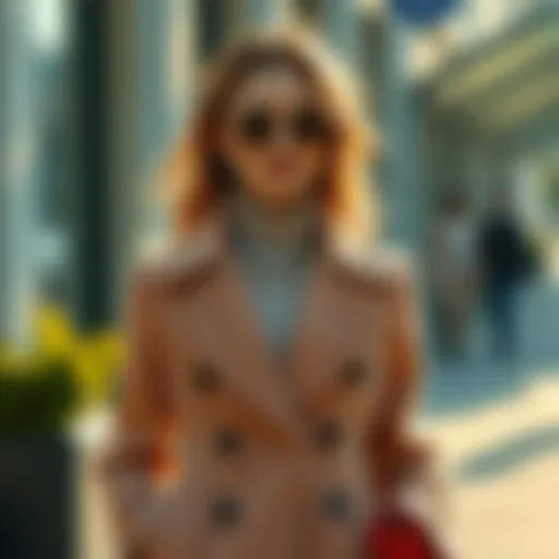 Chic Short Coat Style Chic short coat paired with stylish accessories