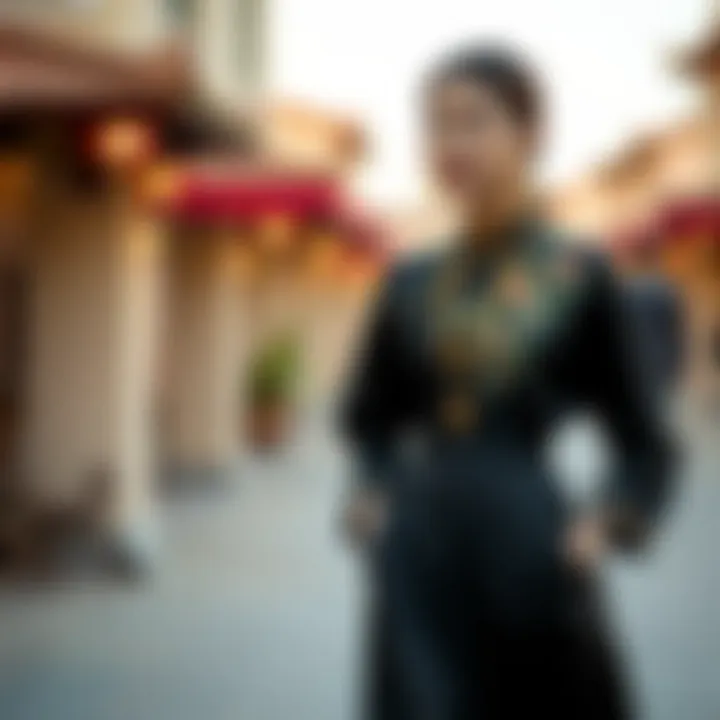 Embracing Tradition in Modern Fashion Elegant closed dress showcasing traditional motifs