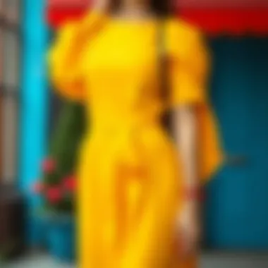 Vibrant Colors for Every Occasion Fashionable closed dress in a vibrant color palette