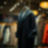 A cozy winter tunic draped elegantly on a mannequin in a chic setting