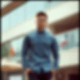 Stylish denim shirt showcasing modern fashion trends