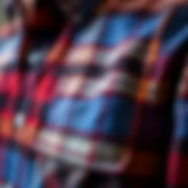 Textures and Patterns of Flannel Close-up of a flannel shirt showcasing intricate patterns and textures