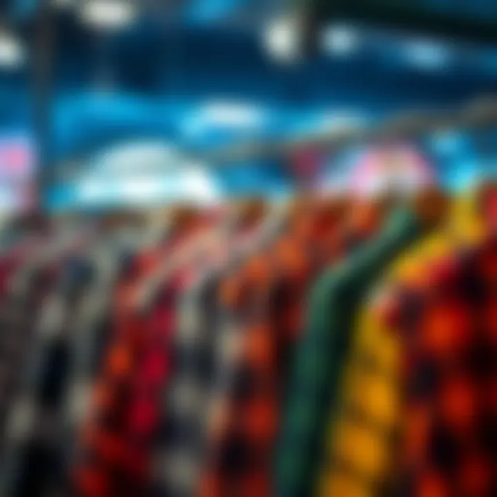Diverse Styles of Flannel Shirts A display of various flannel shirt styles and colors on hangers