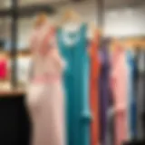 Stylish athletic dress on a display rack showcasing modern trends