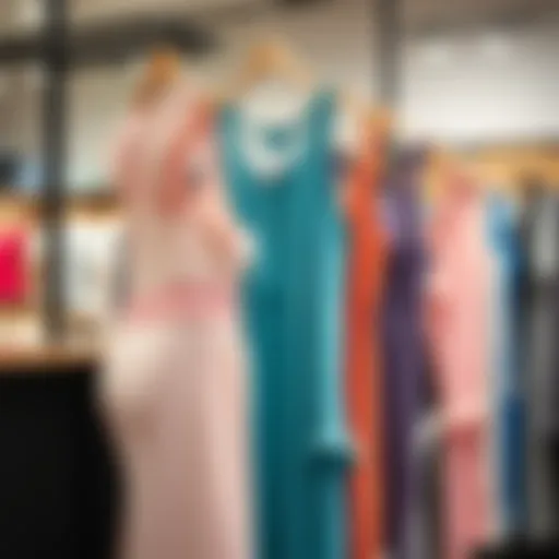 Stylish athletic dress on a display rack showcasing modern trends