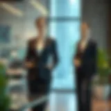 Elegant women's suit displayed in a modern office environment