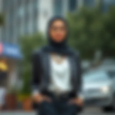 Sophisticated Modest Fashion Elegant modest outfit showcasing contemporary design elements