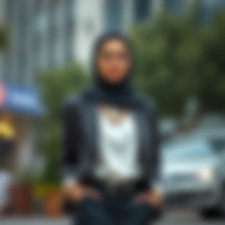 Sophisticated Modest Fashion Elegant modest outfit showcasing contemporary design elements