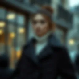 Elegant quilted coat styled for winter fashion