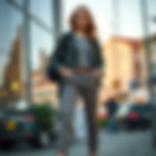 Casual Style with Checkered Pants Fashionable checkered pants in a casual setting