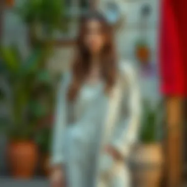 Casual linen dress styled with accessories