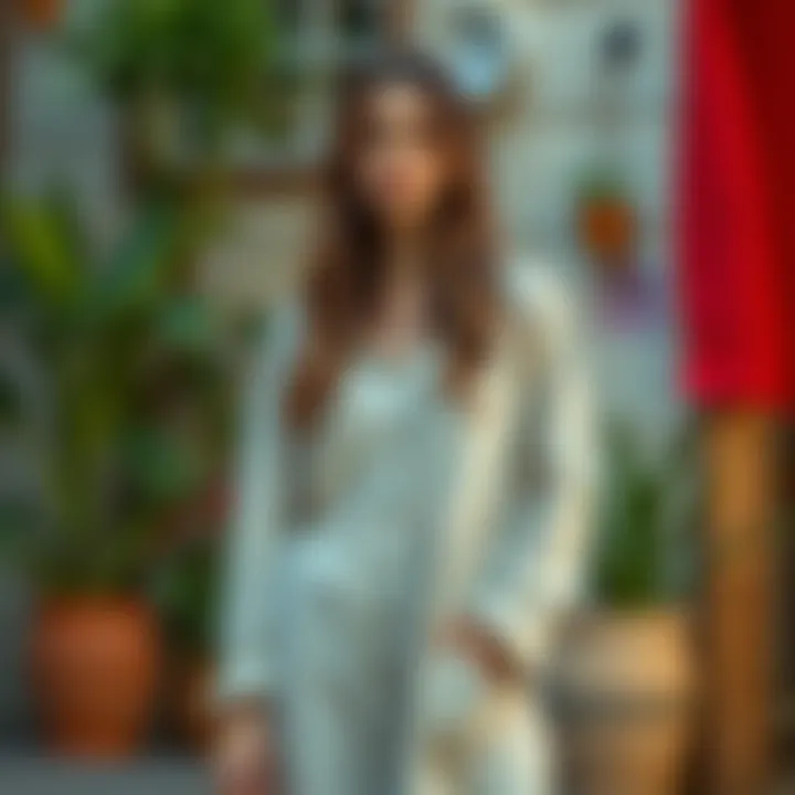 Casual linen dress styled with accessories