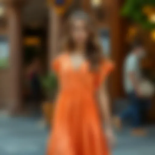 Elegant linen dress in a vibrant color