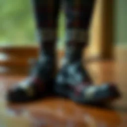 Elegantly designed kilted shoes showcasing intricate patterns