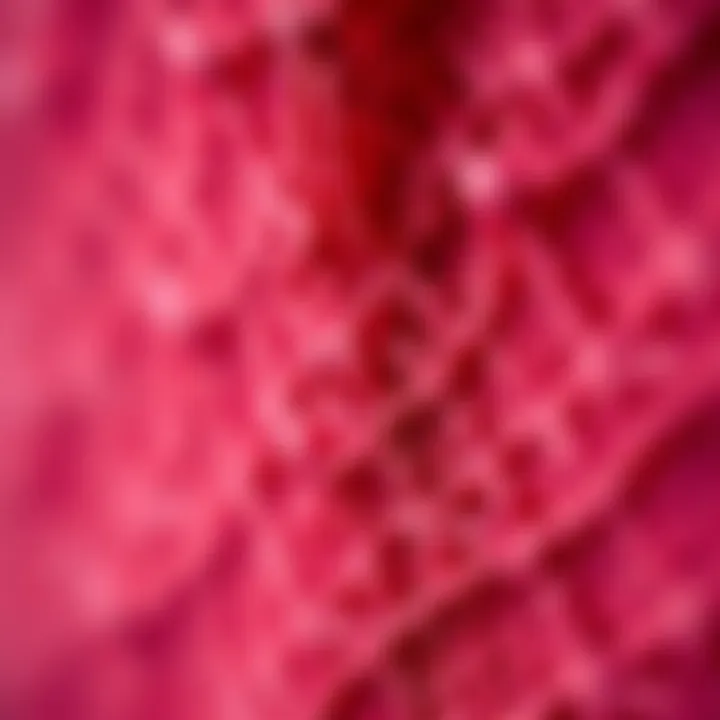 Intricate Knit Texture Detail Close-up of knit texture on a red dress