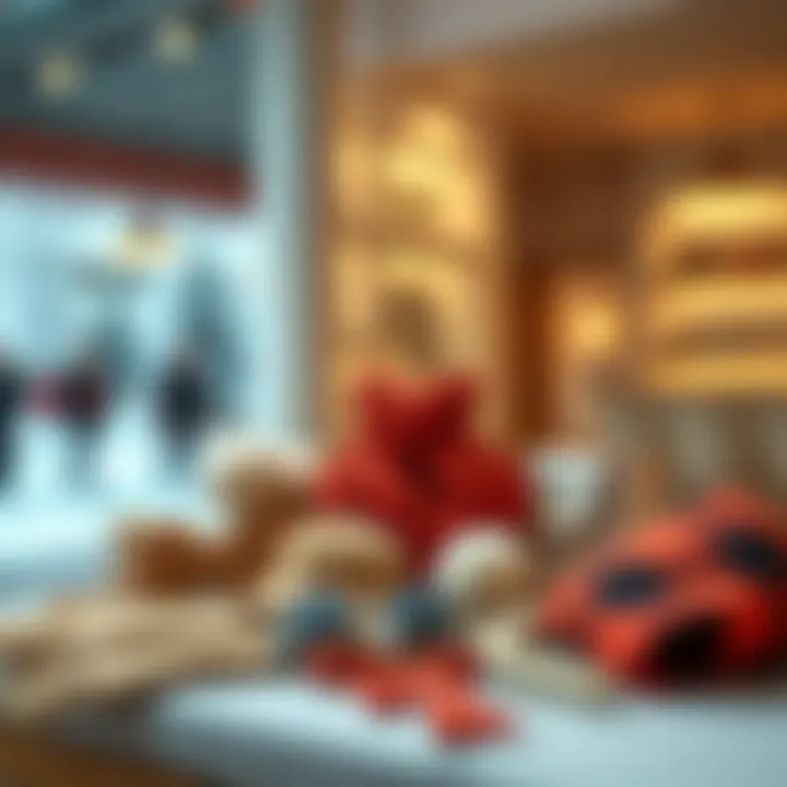 Trendy winter accessories displayed on a stylish background