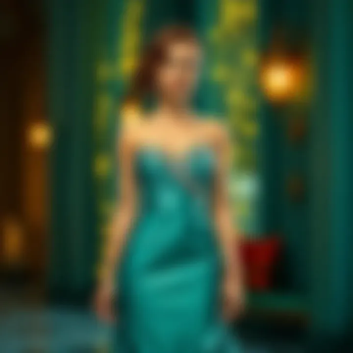 Elegant Short Evening Dress Elegant short evening dress in a luxurious fabric