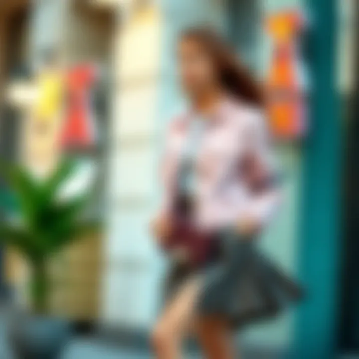 Casual Chic: Short Jacket with Skirt Casual yet stylish short jacket and skirt combination