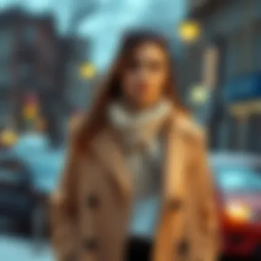 Chic layered winter outfit with a fashionable coat