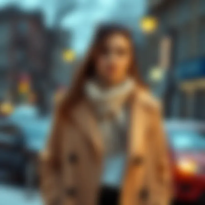 Chic layered winter outfit with a fashionable coat