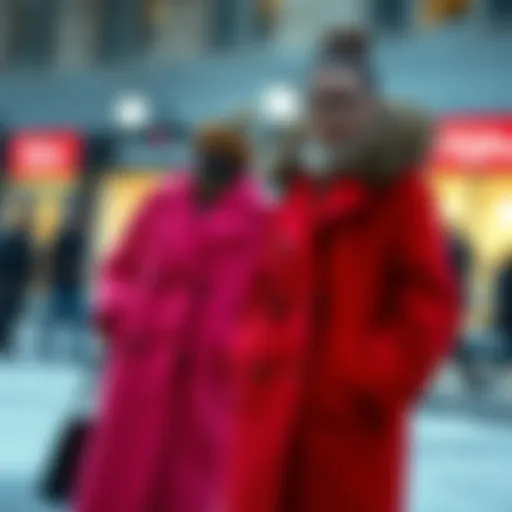 Elegant Winter Coat Design Elegant winter coat design showcasing bold colors