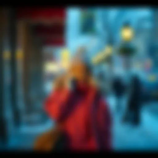 Elegant winter dress styled with warm accessories