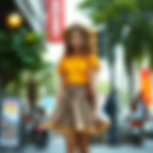 Stylish outfit for girls with a skirt