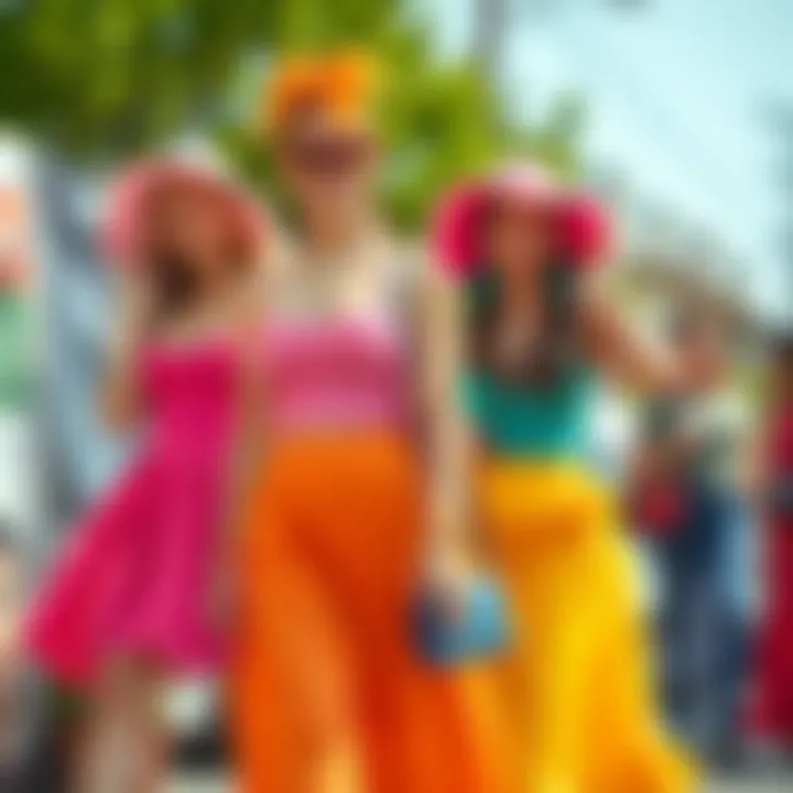 Vibrant Color Combinations for Skirt Sets Colorful combinations of girls' skirt sets