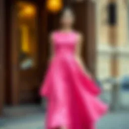 Elegant outfit featuring a flared skirt