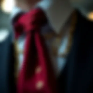 Enhancing Formal Looks with Tie Chains Close-up of a tie chain complementing formal attire