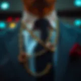 Elegant tie chain showcasing a sophisticated style