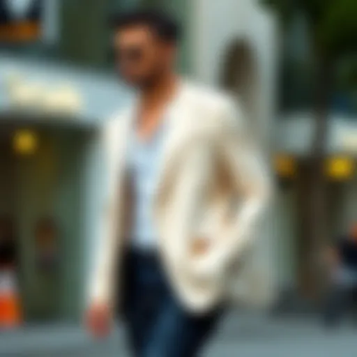 Elegant Daily Wear Ensemble Stylish cream blazer paired with dark jeans