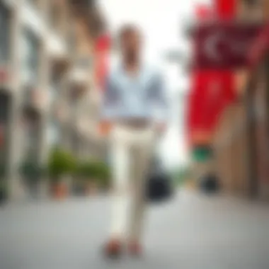 Elegant cream pants paired with a classic white shirt for formal occasions