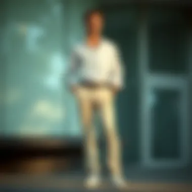 Trendy outfit with cream pants and a white shirt suitable for various occasions