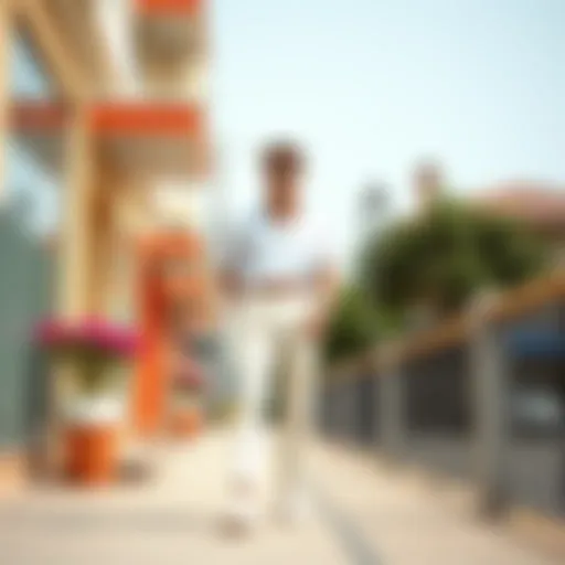 Stylish cream trousers and white shirt combination for a summer day