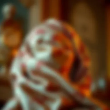 Elegant krep kap design showcasing rich fabric texture