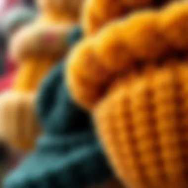 Close-up of plush material and design details