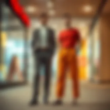 Fashion-Forward Combinations with Fabric Trousers Trendy fabric trousers with stylish upper garment