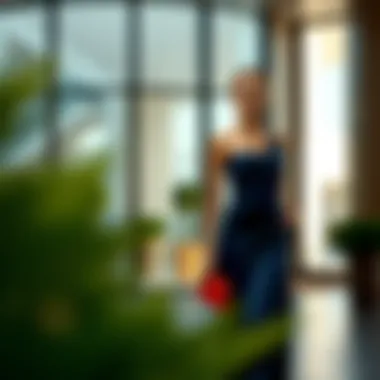 Stylish Outfit Combinations with Navy Satin Evening Gown A stylish outfit combination featuring a navy satin dress