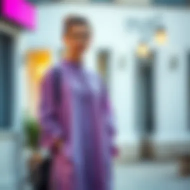 Merging Modern and Classic in Lilac Tunics Modern and classic elements of lilac tunic fashion