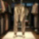 Elegant and stylish linen sweatpants on display