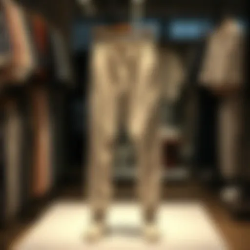 Elegant and stylish linen sweatpants on display