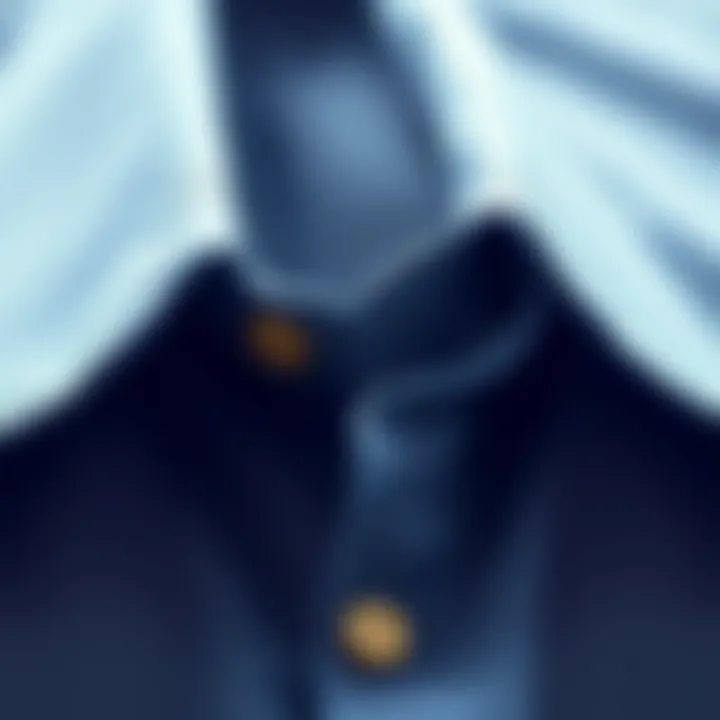 A close-up of fabric textures showcasing the quality of long collar shirts.