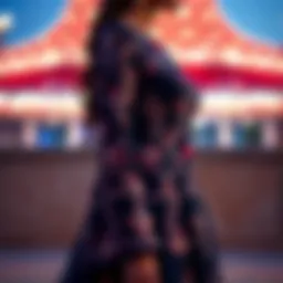 Elegant long-sleeved evening dress showcasing intricate embroidery