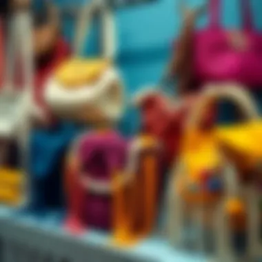 Diverse Collection of Macrame Bags Collection of diverse macrame bags with various colors