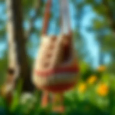 Versatility in Nature Versatile macrame bag in an outdoor setting
