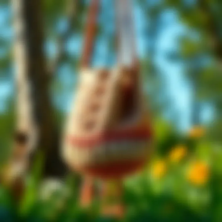 Versatility in Nature Versatile macrame bag in an outdoor setting